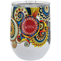 Picture of White 12 oz. Sublimatable Polar Camel Stemless Wine Tumbler with Lid